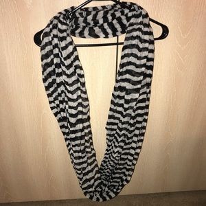 Black and White Infinity Scarf